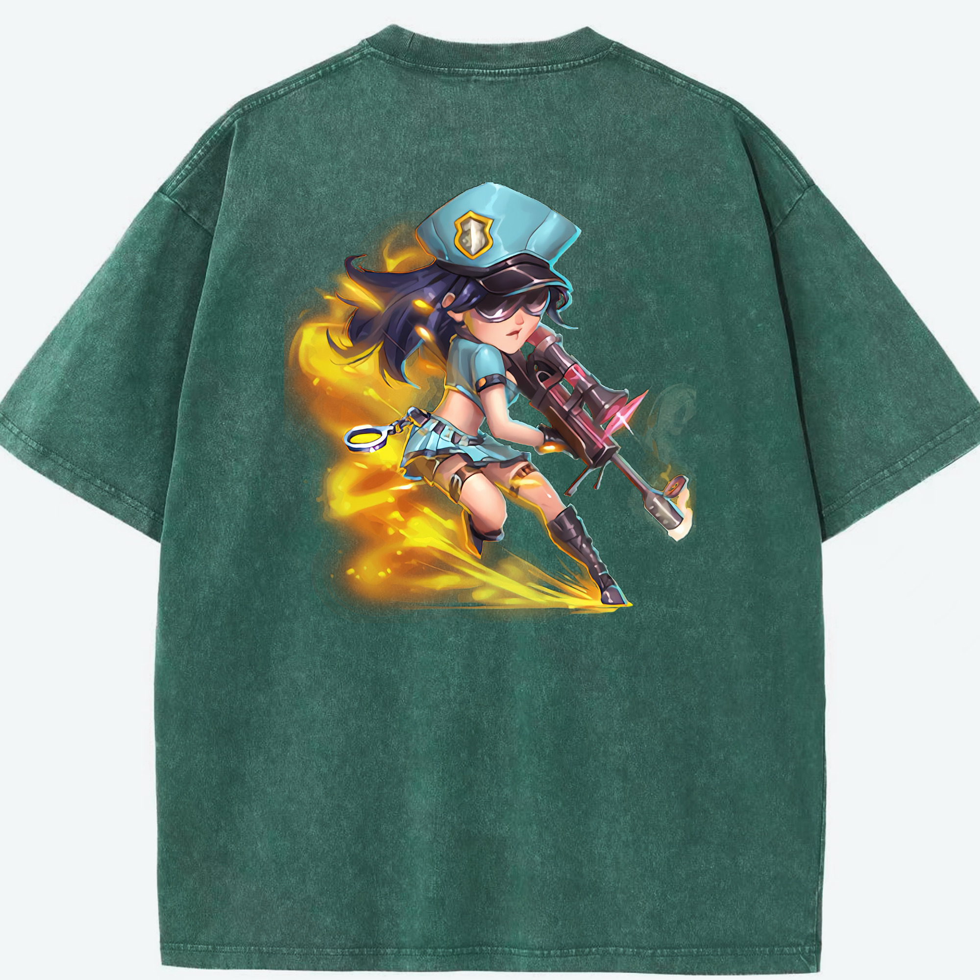 リーグ・オブ・レジェンド League of Legends LOL 綿100% ヴィンテージ風 半袖Tシャツ（背面プリント）